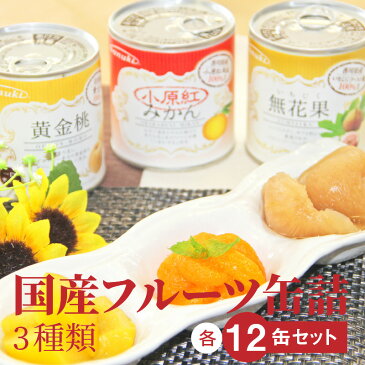 【ふるさと納税】国産フルーツ缶詰 3種類各12缶セット