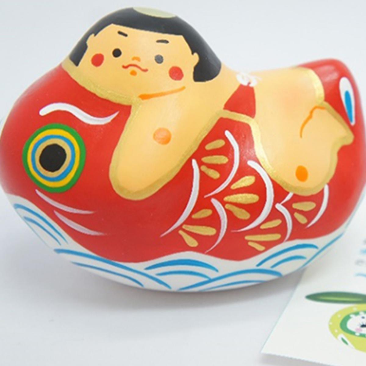 【 小豆島 】端午の節句のお祝いに 【5個限定】張り子［金太郎と鯉のぼり］ 人形 民芸品 工芸品