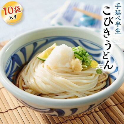 【父の日ギフト】手延べ半生こびきうどん 10袋入り（贈答用・熨斗つき）