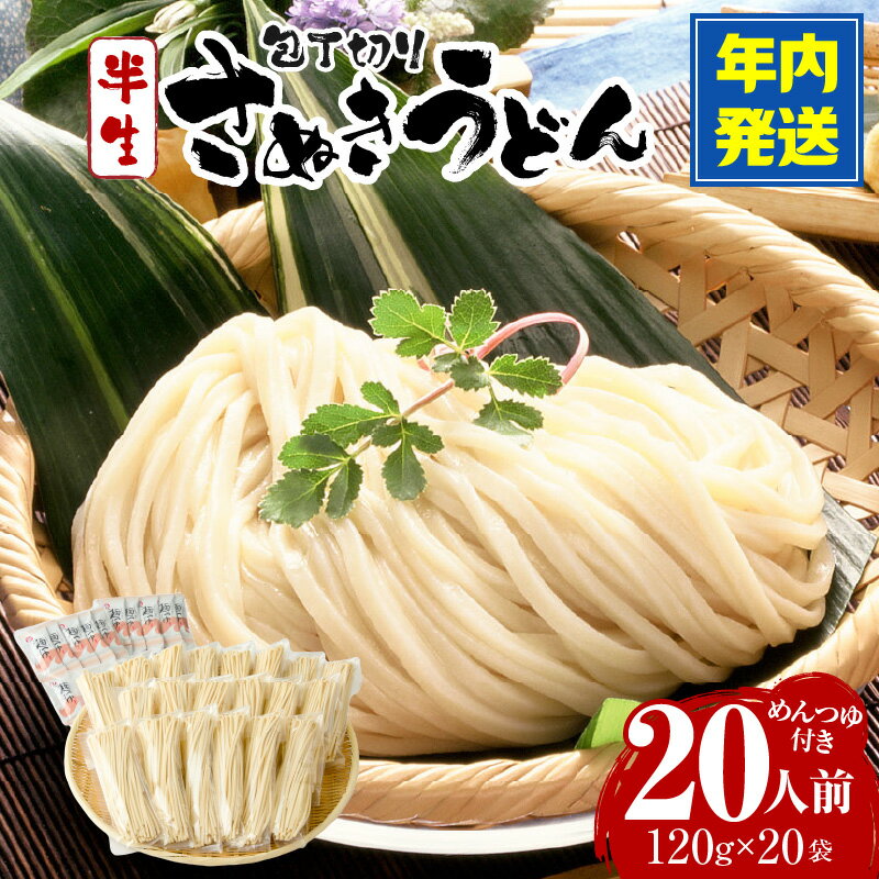 【ふるさと納税】≪年内発送≫ 包丁切りさぬき半生うどん20人前つゆ付 うどん 讃岐うどん さぬきうどん 包丁切り 半生うどん ざるうどん かけうどん ぶっかけうどん 釜あげうどん おすすめ 人気 ふるさと お裾分け 贈り物 ギフト 香川うどん 伝統 香川県 半生 三木町のサムネイル