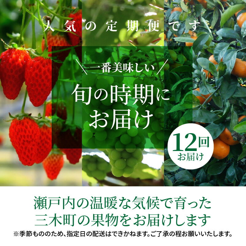 【ふるさと納税】定期便 人気 フルーツ 毎月 12回 大満足 みかん キウイ 不知火 いちご デコポン びわ 桃 シャインマスカット 088