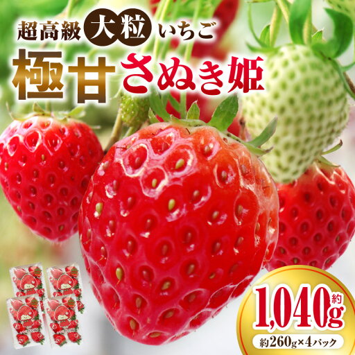 【ふるさと納税】超高級大粒いちご 極甘さぬき姫260g×4パック(ハンモックトレー) いちご 大粒 高級 さぬき姫 果物 フルーツ おすすめ 旬 イチゴ グルメ 季節 旬の果物 ギフト スイーツ パック 果実 贈り物 デザート 人気 果肉 生鮮食品 国産 冷蔵 香川県 三木町 【ふるさと納税】超高級大粒いちご 極甘さぬき姫260g×4パック(ハンモックトレー) いちご 大粒 高級 さぬき姫 果物 フルーツ おすすめ 旬 イチゴ グルメ 季節 旬の果物 ギフト スイーツ パック 果実 贈り物 デザート 人気 果肉 生鮮食品 国産 冷蔵 香川県 三木町