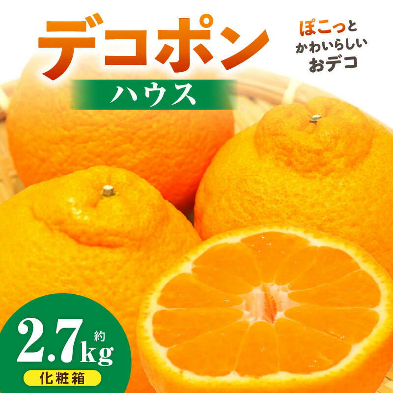 【ふるさと納税】デコポン(ハウス) 化粧箱2.7kg デコポン みかん フルーツ 果物 旬 柑橘 デザート お裾分け 旬 旬の果物 おすすめ 人気 デザート 生鮮食品 果実 お取り寄せ 贈答用 贈り物 柑橘類 季節 季節の果物 柑橘系 香川県 三木町 送料無料