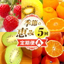 【ふるさと納税】季節の恵み5回定期便A 果物 フルーツ 青果 青果物 デザート スイーツ 果実 旬 季節 旬の果物 季節の果物 生鮮食品 生鮮 贈答 贈り物 ギ...