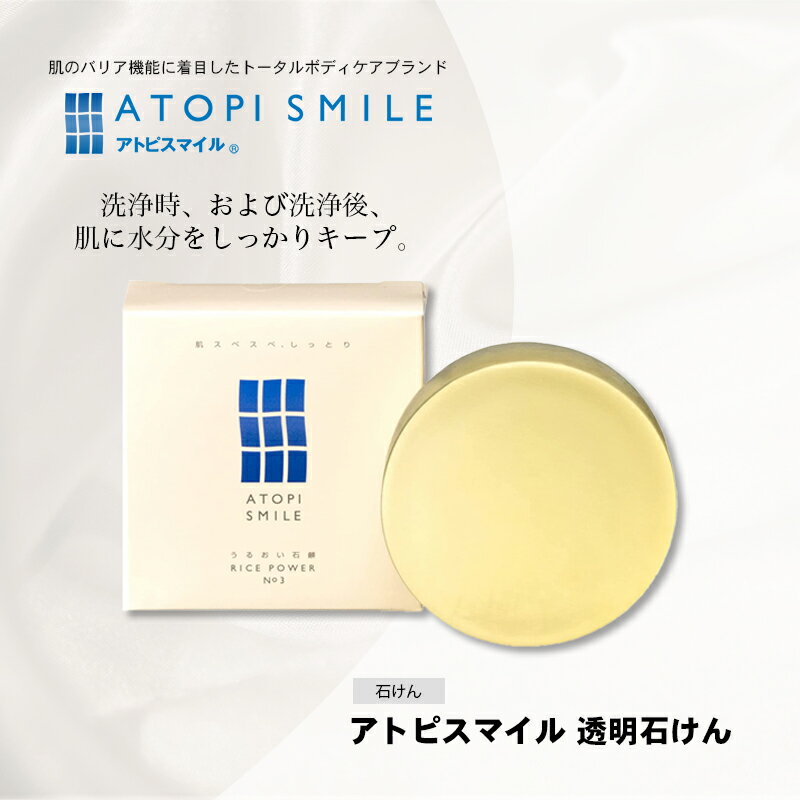 【ふるさと納税】数量限定品 アトピスマイル(登録商標)透明石けん　100g　【美容 固形石鹸 洗浄 洗顔 洗う 肌 水分 ダメージ 清潔 汚れだけ スキンケア 】