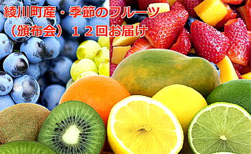 【ふるさと納税】綾川町お勧めフルーツ定期便(年間12回) 【定期便・ぶどう・マスカット・柑橘類・みかん・フルーツ・果物類・いちご・苺・イチゴ】 お届け:各月中旬〜下旬(変動あり)