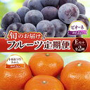 【ふるさと納税】【フルーツ定期便 2回】 《小原紅早生みかんからスタート》 Eセット ピオーネ 約1.2kg 小原紅早生みかん 約4.5kg ぶどう みかん 旬 果物 国産 香川県 フルーツ定期便 F5J-783
