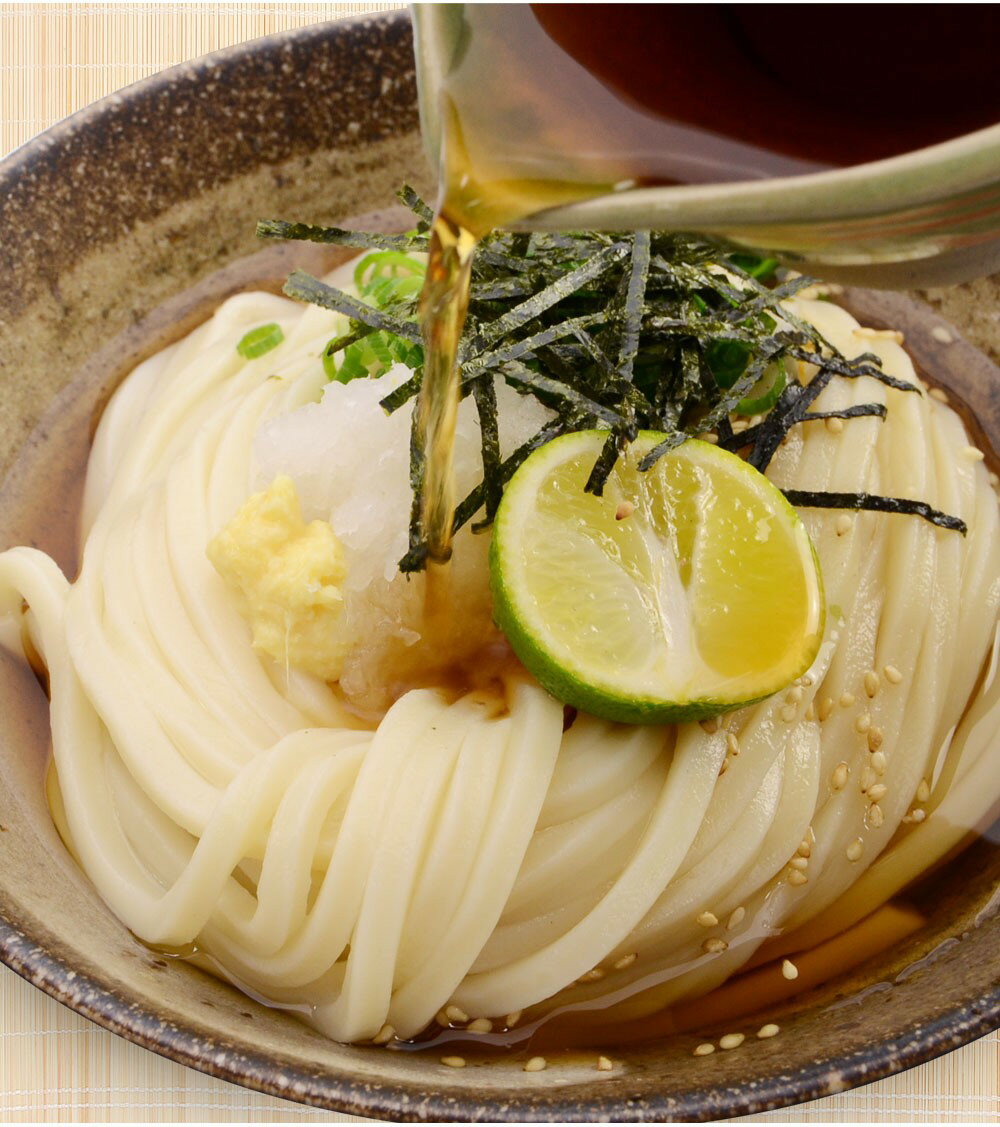 【ふるさと納税】純生讃岐うどん（10人前、つゆ付）2セット〔提供：株式会社ことひら街道〕 しあわせ製麺 本場さぬきうどん つるつる こし