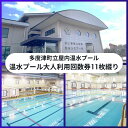 【ふるさと納税】(ふるさと納税で健康に!)多度津町立屋内温水プール(さくらプール)温水プール大人回数券11枚綴り【B-64】〔提供:公益財団法人 多度津町文化体...