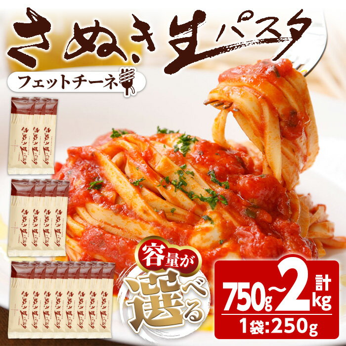 製品仕様 名称 ＜容量が選べる＞さぬき生パスタ(フェットチーネ)(750g・1kg・2kg) 事業者名 こんぴらや販売 内容量 ・750g(6食分・250g×3袋) ・1kg(8食分・250g×4袋) ・2kg(16食分・250g×8袋) 上記よりいずれか1点 商品説明 楽天リアルタイム総合ランキングで1位を獲得(対象商品1億点以上)！ 開発に1年以上をかけ、特に女性の声を大切にいかしてできあがった新食感の生パスタとなりました。 デュラム粉のセモリナをはじめ、数百種類の小麦粉の中から厳選したものをブレンドし製造しています。 賞味期限 90日 アレルギー 小麦、卵、乳 原材料名 小麦粉、デュラム粉のセモリナ、食塩、卵白粉末、卵黄粉末、酒精(原材料の一部に乳成分を含む) 配送方法 常温 保管方法 常温 注意事項 開封後は密封し要冷蔵にてお早めにお召し上がりください。 地産理由 本返礼品は、製品化に係るすべての製造工程をまんのう町内で行っております。 ・ふるさと納税よくある質問はこちら・寄附申込みのキャンセル、返礼品の変更・返品はできません。あらかじめご了承ください。寄附金の使い道について 「ふるさと納税」寄附金は、下記の事業を推進する資金として活用してまいります。 寄附を希望される皆さまの想いでお選びください。 (1) 芸術、文化の振興に関する事業 (2) 環境保全に関する事業 (3) 医療、福祉の向上に関する事業 (4) 教育、スポーツの振興に関する事業 (5) 産業振興に関する事業 受領証明書及びワンストップ特例申請書のお届けについて 入金確認後、注文内容確認画面の【注文者情報】に記載の住所にお送りいたします。 発送の時期は、寄附確認後2週間程度を目途に、お礼の特産品とは別にお送りいたします。