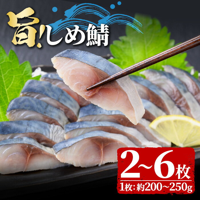 [数量限定] 旨 しめ鯖 (2〜6枚・1枚約200〜250g) 国産 サバ しめさば 冷凍 浅漬け 調理済み おかず おつまみ 簡単調理 魚介 さかな [man365][いえもんや]