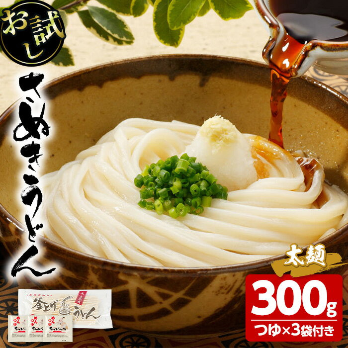 11位! 口コミ数「25件」評価「4.64」＜お試し＞半生うどん (300g/極太・つゆ3袋) うどん 香川県 讃岐うどんのこんぴらや 特撰つゆ セット 讃岐 讃岐うどん 3人前 3食･･･ 