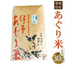 【寄附金の使い道】 ご寄附いただいた寄附金については、県が一括して受け入れた上で、 必要経費を除く寄附受入金額の45%を対象の町へ交付させていただきます。 各町では、その交付金を広く人口減少対策をはじめとする地域の課題解決に活用していただきます。 【商品説明】 ※この返礼品の寄附金額は、「松前町」に交付されます。 ※この返礼品は玄米です※ 栽培期間中　農薬・化学肥料を不使用で安全・安心の生産を行う「あぐり」の美味しいお米をお届けします。 伊予あぐり米「コシヒカリ」は、粘り・柔らかさ・甘み・香り・艶のバランスが良く、弾力があり、冷めても美味しいと人気の高いお米です。 商品説明 返礼品名 あぐり米（コシヒカリ） 玄米 【えひめの町（超）推し！（松前町）】 名称 玄米 品種 コシヒカリ 産地 愛媛県 内容量 10kg×3袋 合計30kg 産年 令和5年産 使用割合 単一原料米 精米年月日 別途商品ラベルに記載 検査 検査済 賞味期限 精米後の保存期間の目安 （湿気が少なく直射日光の当たらない涼しい場所での保存をお勧めします。） ・春や秋なら1ヵ月程度 ・冬なら2ヵ月以内 ・湿気の多い梅雨や夏は2～3週間以内 発送温度帯 常温 保存方法 湿気が少なく直射日光の当たらない涼しい場所での保存 提供元 有限会社あぐり 工夫やこだわり あぐりは2000年に設立された農業生産法人。 母体は県内全域で舗装業などを手がける建設会社の「愛亀」で、あぐりはその農業部門を手がけています。 スタートはメロンやいちごなどハウス内での高付加価値フルーツ栽培でしたが、すぐに米作りへと方針転換をしました。 その理由を代表取締役社長の大森さんは「我々が建設会社だからですよ。」と話してくれました。 公共工事が激減する中で、高い技術力をもった社員をどう使うか。舗装を中心とした工事はほとんどが秋から春に行われることから、秋までに作業が終わる「米作り」が最も効率が良かったそう。 年間を通じての人材管理が徹底している業界ならではの発想と言えます。 立ち上げ後2年で近隣の耕作放棄された田を請負い、栽培に成功。 2003年には口コミで集まった6haの田を管理するまでになり、2004年には10ha、翌年には2倍の20ha、2012年現在は50haに。 実はそれら全ての田を栽培期間中化学農薬や化学肥料を使わず栽培・管理をしているのです。 環境 「伊予あぐり米」は愛媛県伊予郡周辺の瀬戸内海と高縄山系に囲まれた自然溢れる地域で、清流重信川の伏流水を使って、栽培期間中農薬や化学肥料を一切使用せずに作ったお米です。 お礼の品に対する想い 有機農業に欠かせない堆肥。 自社の敷地内にある大型の堆肥場には、これまで焼却処分していた松前町内の街路樹剪定や重信川土手の草刈で発生する木質ゴミに加えて、町民3万人の一般家庭から出る剪定枝など全ての木質性廃棄物を集めて堆肥化しており、その量は年間800トンに上ります。 町全体のゴミを全て引き受ける例は、全国でも唯一で、「耕作放棄地を請負うだけでなく、建設業者だからできる貢献も重要」とのこと。 地元の大手量販店を始め、飲食店や旅館、幼稚園や産婦人科の給食などからのニーズが増えているそうで、この事業の成功は、どれだけ多くの企業と、協力連携ができるかにかかっているという大森さん。 「うちのお米は一般のお米よりは当然高価です。だから絶対に味を落とすわけにはいかないし、理解して買ってくださるお客様との信頼関係を大切にしたいんです。」 有機農業の先駆者として、地域の生産者仲間の中心的役割も担っていきたいと意欲を燃やしています。 ・ふるさと納税よくある質問はこちら ・寄付申込みのキャンセル、返礼品の変更・返品はできません。あらかじめご了承ください。寄附金の使い道について 「ふるさと納税」寄付金は、下記の事業を推進する資金として活用してまいります。 寄付を希望される皆さまの想いでお選びください。 【人】次世代を育み、誰もが活躍できる愛媛県 【経済】“稼ぐ力”を高め、県民所得が向上した愛媛県 【暮らし】安心・安全で快適に暮らせる持続可能な愛媛県 受領申請書及びワンストップ特例申請書について 入金確認後、注文内容確認画面の【注文者情報】に記載の住所にお送りいたします。 発送の時期は、寄付確認後1カ月以内を目途に、お礼の特産品とは別にお送りいたします。