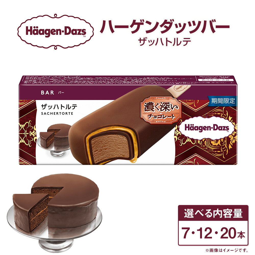 [2025年12月18日迄に入金確認で年内発送]ハーゲンダッツバー ザッハトルテ [選べる] 7本 ・ 12本 ・ 20本 セット アイスクリーム アイス チョコレート アプリコット スイーツ 冷凍 送料無料[えひめの町(超)推し!(松前町)](710-1)(714-1)(718-1)