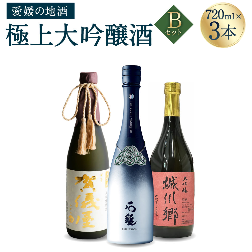 極上大吟醸酒 Bセット 720ml×3本 飲み比べ 飲みくらべ 日本酒 大吟醸 お酒 酒 さけ 地酒 高級 ハイクラス 送料無料 (72)