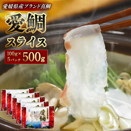 【ふるさと納税】愛鯛 スライス 合計500g 100g×5パック 小分けパック 愛媛県産ブランド真鯛 鯛 タイ 養殖 マダイ 産地直送 カルパッチョ 鯛めし しゃぶしゃぶ 新鮮 魚介類 送料無料 (142)