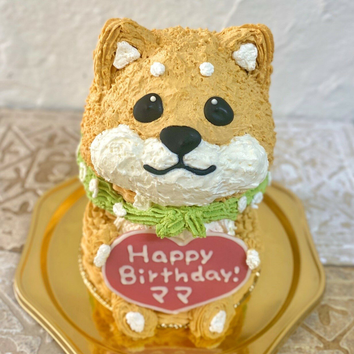 【ふるさと納税】 【メッセージ入れ可能】 しばいぬの立体ケーキ ( 5号サイズ ・ 高さ約15cm ・ およそ4名様分 ) ケーキ 動物 かわいい 立体 お祝い プレート ろうそく 飾り 愛媛県 松山市