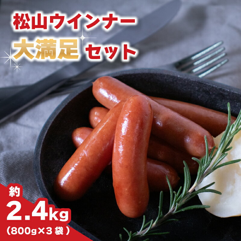 松山 ウインナー 約 2.4kg ( 800g × 3パック ) 冷蔵 | 個包装 小分け 簡単調理 惣菜 おかず お弁当 ウインナー ソーセージ 2kg 以上 パスタ スープ スモーク チャーハン ビージョイ 大人気 おすすめ 愛媛県 松山市