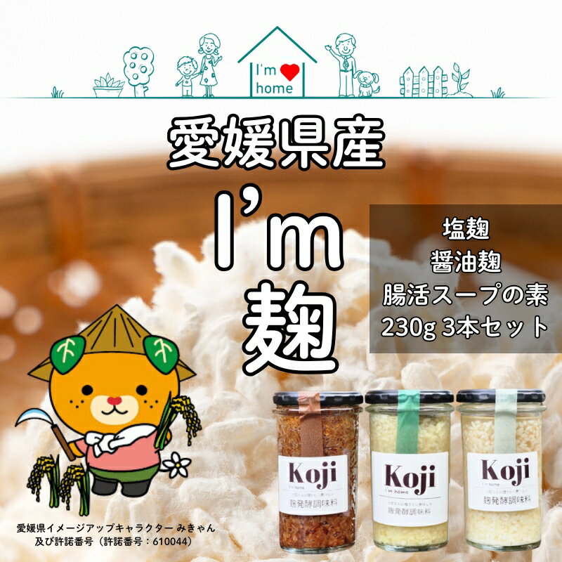 【ふるさと納税】 オリジナル麹(塩麹・醤油麹・腸活スープの素)230g 3本セット