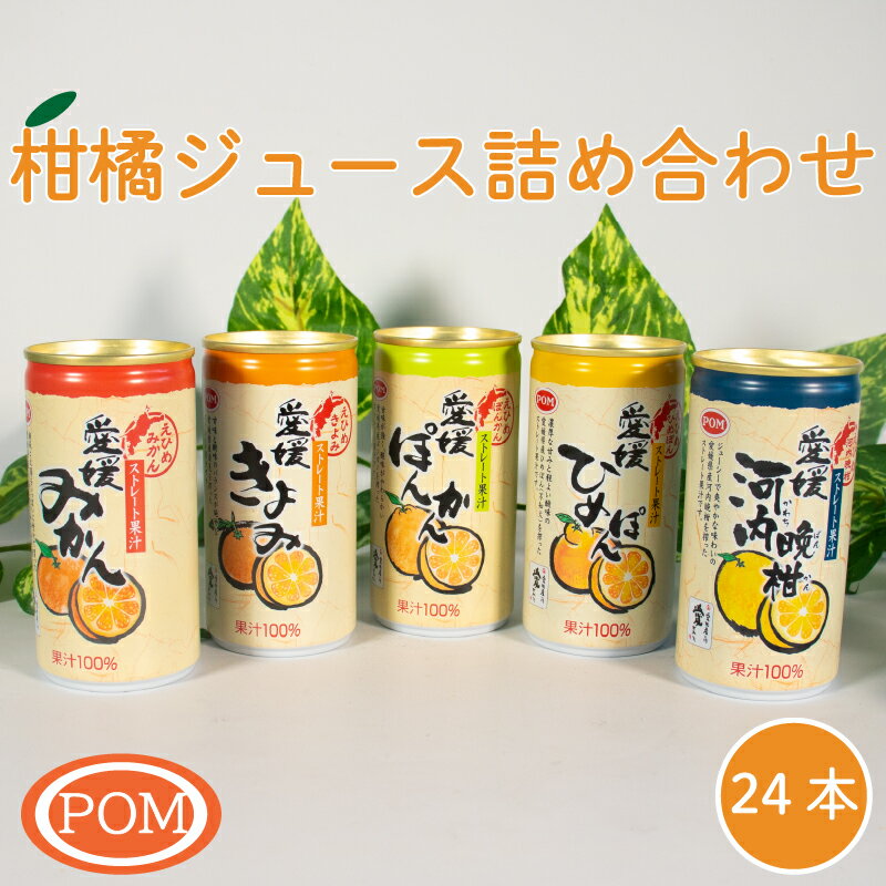 【ふるさと納税】 POM 愛媛の柑橘ジュース詰め合わせ 飲料 みかん ドリンク ストレート 100% 果汁 人気 おすすめ 愛媛県 松山市のサムネイル