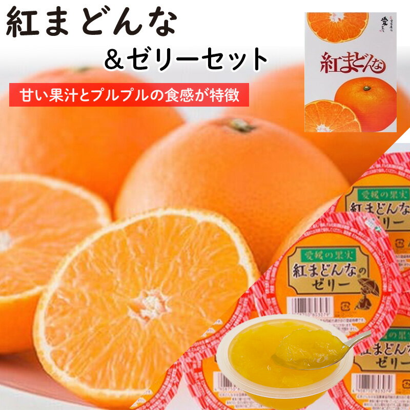 [11月下旬から発送] 紅まどんな&紅まどんなゼリーのセット( 紅まどんな 柑橘 フルーツ まどんな みかん ゼリー 愛媛 みかん 化粧箱 紅まどんな 蜜柑 紅まどんな フジ・アグリフーズ )[FA0391]