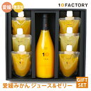 【ふるさと納税】 愛媛 みかん果汁 100% ストレートジュース と ゼリー の ギフトセット 10 FACTORY | みかん 柑橘 手提げ袋付 オレンジ 国...