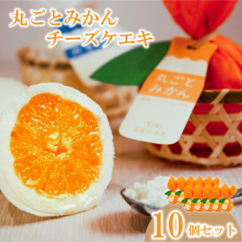 19位! 口コミ数「0件」評価「0」丸ごとみかんチーズケエキ 10個セット チーズケーキ お菓子 道後温泉 スイーツ おやつ みかん レアチーズ ケーキ