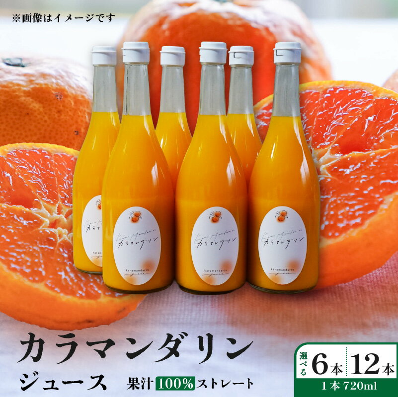 カラマンダリン ジュース 果汁100% 720ml×6本/12本 | ストレート 無添加 みかん カラマンダリン 温州みかん キングマンダリン 果汁100 オーガニック 無添加 ストレートジュース 数量選択可 みかんジュース ジュース 柑橘 NPO法人農音 愛媛県 松山市 中島