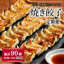 【ふるさと納税】 焼き餃子 定期便 ( 30個 × 3回 ) ( タレ・作り方付き ) 点心 飲茶 中華料理 中華 餃子 水餃子 冷凍食品 冷凍 おかず ..