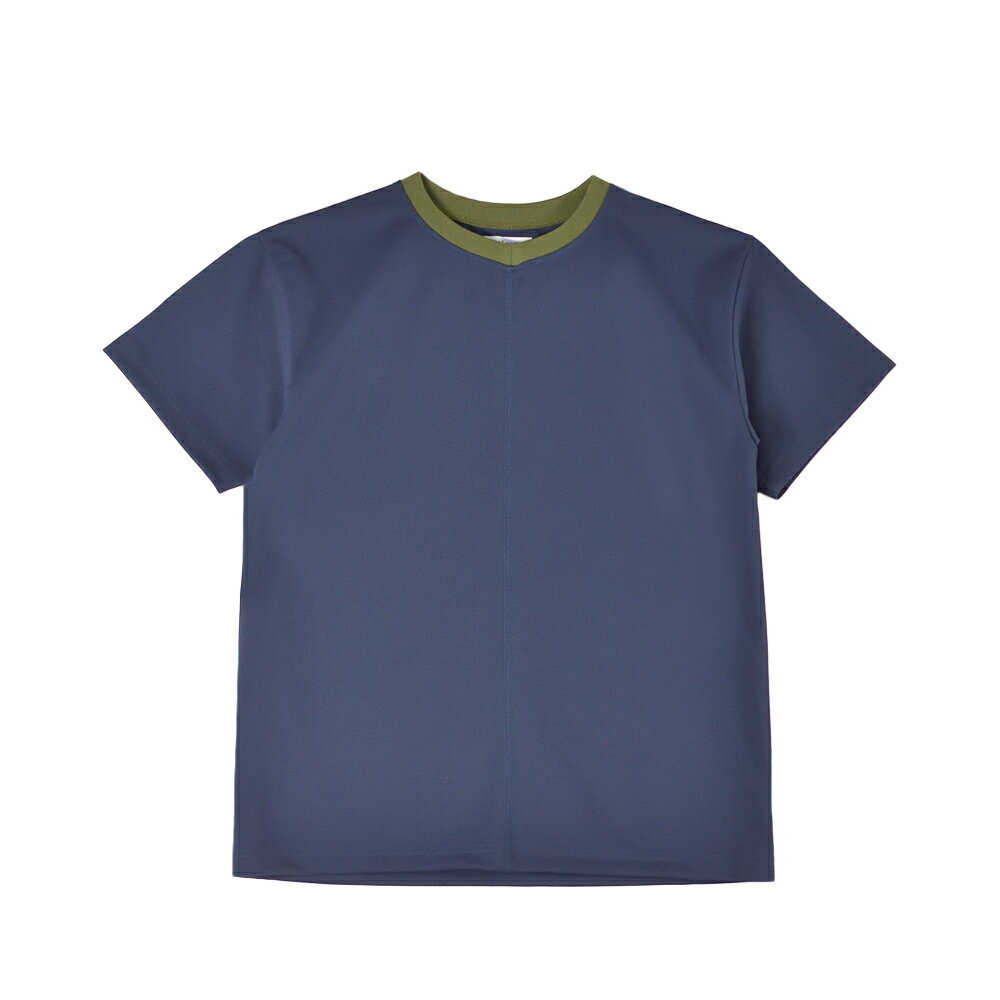 【ふるさと納税】 ユニセックス Tシャツ 1枚 [ ネイビー / カーキ ] [ S / M / L / XL サイズ ] エコ楽 鹿の子 Tシャツ(MAKUAKE-W05-1）男女兼用 レディース メンズ