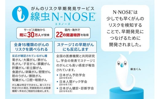 N-NOSE（エヌノーズ） 線虫 がん 検査キット [尿一滴で、自宅で簡単に