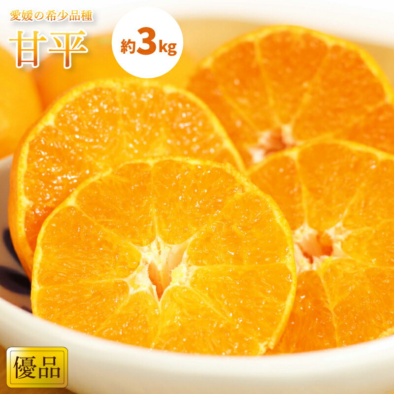【ふるさと納税】甘平 かんぺい 優-秀品 3kg | 愛媛 みかん 先行予約 蜜柑 柑橘 果物 くだもの フルーツ お取り寄せ グルメ 期間限定 数量限定 人気 おすすめ 愛媛県 松山市のサムネイル