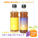 【ふるさと納税】 愛媛県産フルーツシロップ2本セット<レモネード・ピオーネ&レモンシロップ>(簡易箱入り)|シロップ 果実シロップ 愛媛 シロップセット レモネード ぶどう ヨーグルトに ドリンクに アイスクリームに