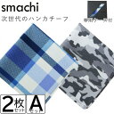 smachi(スマチ) ノンアイロンハンカチ メンズ 2枚 Aセット