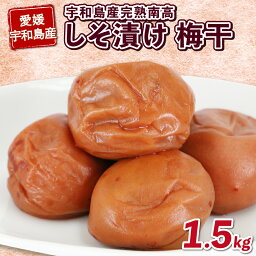 【ふるさと納税】 しそ漬け 梅干 完熟 南高 1.5kg 夢萬開 梅干し うめぼし うめ干し 梅 農家直送 産地直送 手作り 紫蘇 漬け 国産 愛媛 宇和島 F010-105001