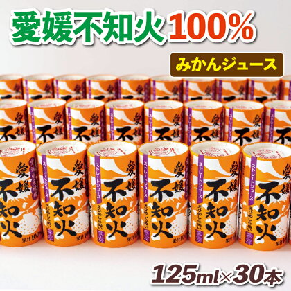 みかん ジュース 不知火 100％ 125ml ×30本 愛工房 みかんジュース 100%ジュース 果汁100% 果汁 飲料 柑橘 小分け パック 長期保存 備蓄 スイーツ オレンジジュース 果物 フルーツ 産地直送 国産 愛媛 宇和島 H020-034003