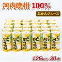 【ふるさと納税】 \10営業日以内発送/ みかんジュース 愛媛 河内晩柑 125ml ×30本 愛工房 フルーツ ジュース 100%ジュース ストレートジュース...