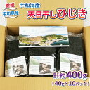 【ふるさと納税】 宇和海産 天日干しひじき 400g NPO法人段畑を守ろう会 小分け パック ひじき 海産物 海藻 煮物 無添加 サラダ 鉄分 天然 海藻 国産 愛媛 宇和島 D012-051003