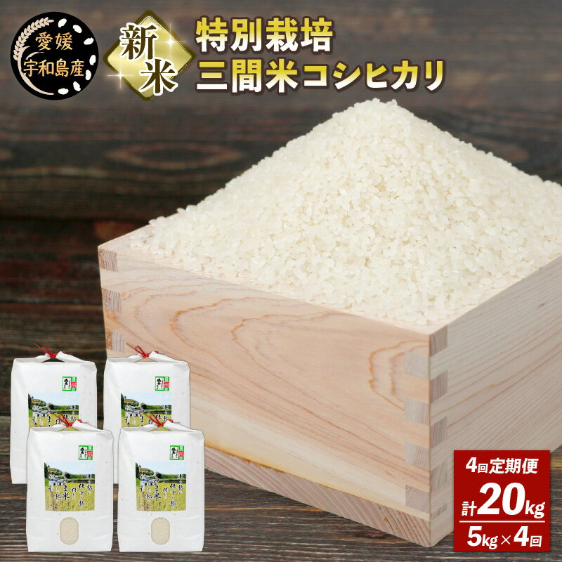 2位! 口コミ数「0件」評価「0」 新米 4回 定期便 計 20kg 特別栽培 三間米 コシヒカリ 5kg × 4 高秋農園 米 玄米 ごはん お弁当 おにぎり ブランド米 ･･･ 