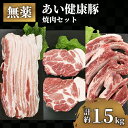 【ふるさと納税】 無薬 あい健康豚 焼肉 セット あい健康牧場 バラ 上 厚切り 300g カタロース ステーキ 2枚 骨付き リブ 750g 豚 ブランド豚 真空パック ぶた 高級 豚肉 長期保存 お肉 肉 に…