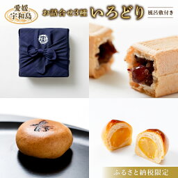 【ふるさと納税】 ふるさと納税限定 和菓子 3種 詰合せ 「いろどり」 風呂敷付き 御粽司 百波 最中 モナカ 粒栗 蜜六 セット あんこ 小豆 栗 くり 栗饅頭 栗まんじゅう 蜜饅頭 饅頭 老舗 郷土菓子 菓子 銘菓 名物 手作り 贈答用 数量限定 国産 愛媛 宇和島 J024-163004