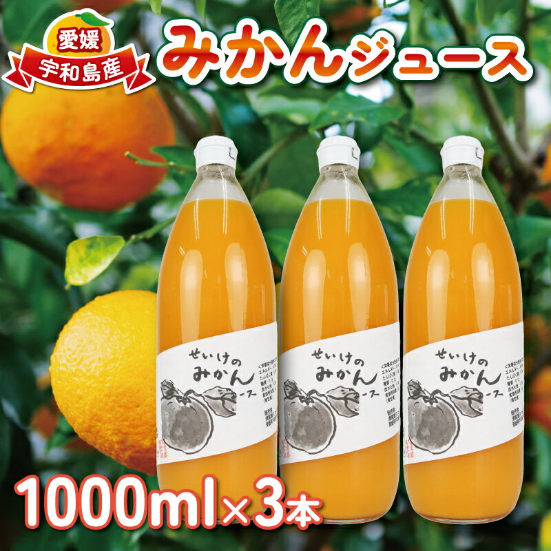 7位! 口コミ数「0件」評価「0」みかん ジュース 1,000ml×3本 清家 100％ ストレート 温州みかん みかんジュース 果汁 飲料 果物 フルーツ ギフト プレゼン･･･ 