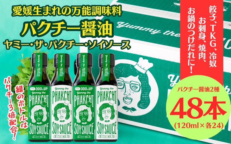 【ふるさと納税】 パクチー醤油 2種 オリジナル 300% 48本 セット 旭合名会社 パクチー 醤油 コリアン..