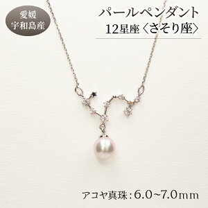 【ふるさと納税】 パール ペンダント 12星座 6.0-7.0mm 土居真珠 さそり座 星座 真珠 アクセサリー ネックレス パールネックレス アコヤ真珠 本真珠 ファッション 冠婚葬祭 慶事 結婚式 卒業式 入学式 お祝い ギフト 贈り物 特産品 国産 愛媛 宇和島 A058-012008