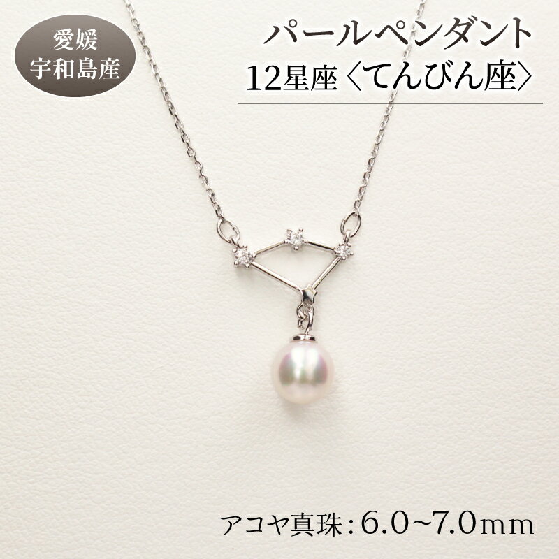 名称 パールペンダント12星座＜てんびん座＞ 内容アコヤ真珠：6.0-7.0mm 金属：シルバー925（ロジウム加工） チェーンの長さ：約40-45cm（アジャスター付き）事業者有限会社　土居真珠配送方法 常温配送お届け時期通年（12/26～1/5は発送不可） 申込期日通年 備考※画像はイメージです。※決済完了確認後、1ヶ月以内を目安にお届けいたします。 発送時期が限定されているものは、各返礼品ページに記載している発送時期にお届けいたします。 ・ふるさと納税よくある質問はこちら ・寄附申込みのキャンセル、返礼品の変更・返品はできません。あらかじめご了承ください。2023年10月1日より寄附額を変更いたしました。 宇和島産あこや真珠のペンダントです。 豊かな海の中で大切に育まれた真珠と、夜空に輝く星座を組み合わせたアクセサリーです。 お守りやパワーストーンとしても親しまれている真珠、身に着けると幸運を呼ぶと言われている12星座のモチーフ。 ふたつの力でやさしく見守ってくれることでしょう。 ※受注生産の為、寄附の日から2か月以内に発送いたします。 （ご寄附の方法により、発送が前後する場合がございます。どうぞご了承お願いいたします。） 【検索用KW】 パール ペンダント 12星座 6.0-7.0mm 土居真珠 てんびん座 星座 真珠 アクセサリー ネックレス パールネックレス アコヤ真珠 本真珠 ファッション カジュアル 冠婚葬祭 慶事 結婚式 卒業式 入学式 お祝い ギフト 贈り物 特産品 国産 愛媛 宇和島 寄附金の用途について 環境　−海・山と共生するための環境保全− やさしさ　−安心・思いやりのあるまちづくり− 教育　−未来を担う子どもたちの育成− 歴史・文化　−歴史・文化の保存及び継承− 産業　−地域の特性を活かした産業の振興− その他　−その他、目的達成のため市長が認めた事業− 受領証明書及びワンストップ特例申請書のお届けについて 入金確認後、注文内容確認画面の【注文者情報】に記載の住所にお送りいたします。 発送の時期は、入金確認後4〜5週間程度を目途に、お礼の特産品とは別にお送りいたします。