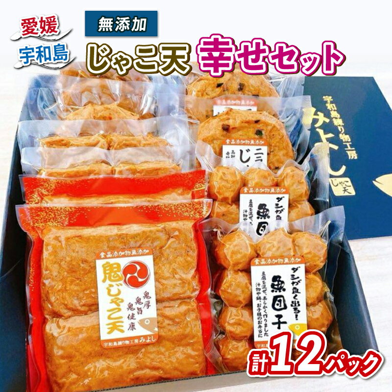 無添加じゃこ天 幸せセット 宇和島練り物工房みよし 無添加 じゃこ天 魚団子 野菜天 ニラ生姜天 すり身 練り物 惣菜 出汁 だし 酒 おつまみ 肴 魚肉 水産 加工品 特産品 郷土料理 国産 愛媛 宇和島