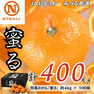 【ふるさと納税】特選みかん「蜜る」計400kg(約4kg×100箱)【H08-87】【1510466】