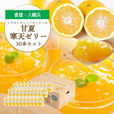 ゲル化剤・pH調整剤不使用!愛媛産 甘夏寒天ゼリー 30本セット[H25-235]