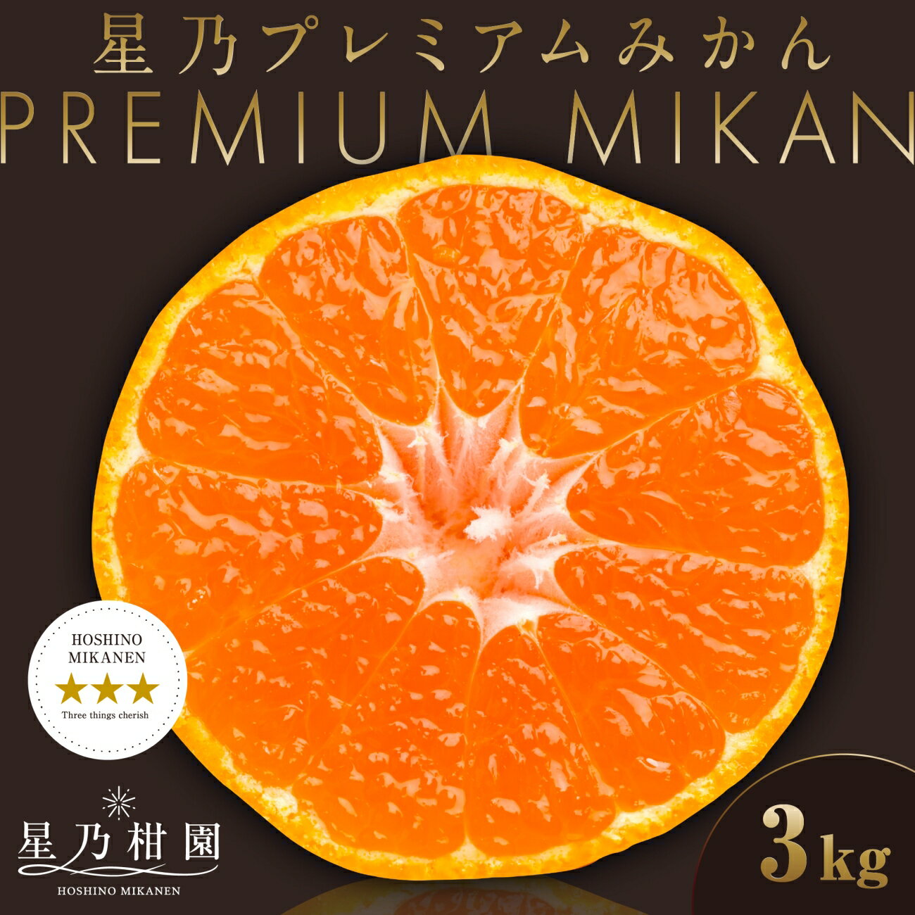 【ふるさと納税】【三つ星ブランド】星乃みかんプレミアムシリーズ(3kg)【C45-94】【1625778】