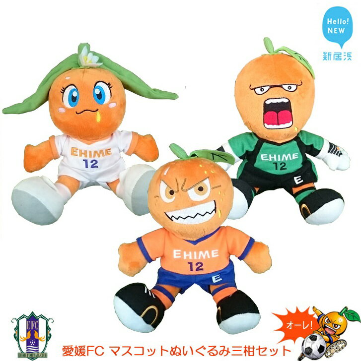 【ふるさと納税】愛媛FC マスコットぬいぐるみ三柑セット（オ〜レくん・たま媛ちゃん・伊予柑太） サッカー カワイイ